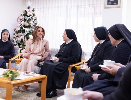 Queen Rania Meets Nuns of Rosary Sisters Visitation Home