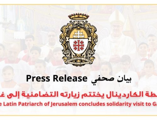 The Latin Patriarch of Jerusalem concludes solidarity visit to Gaza