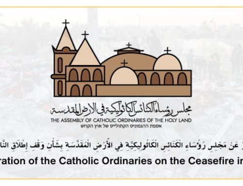 Declaration of the Catholic Ordinaries on the Ceasefire in Gaza