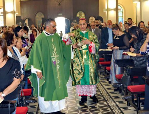 Msgr. Iyad Twal blesses the newly renovated Church of the Immaculate Heart of Mary – Fuheis