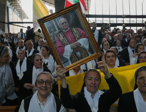 Pope in Lebanon prays for peace at tomb of saint revered by Christians and Muslims