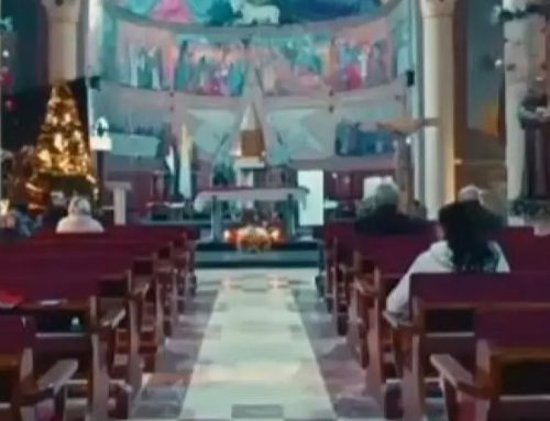 Video appears to show Israeli airstrike rocking Gaza church service
